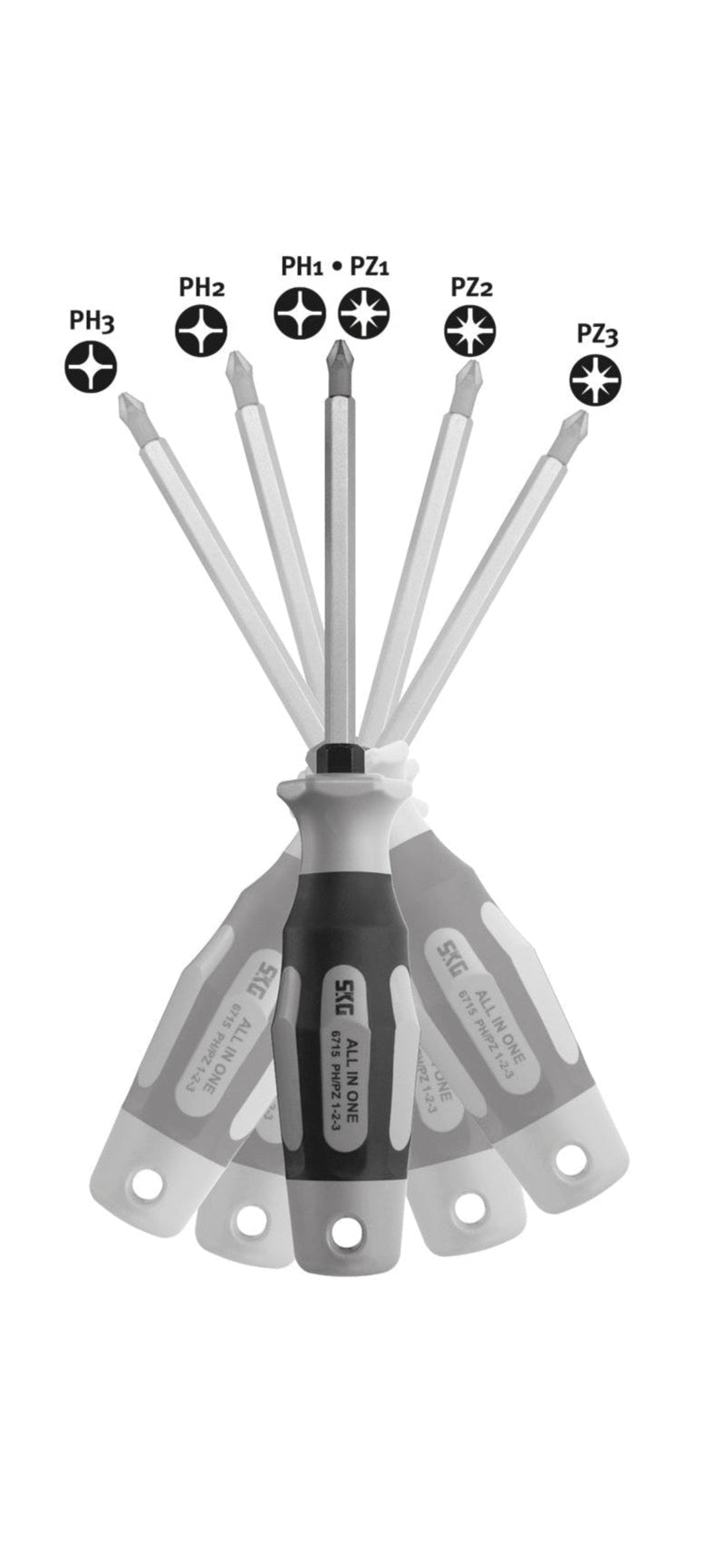 ALL-IN-ONE Schraubendreher Silber